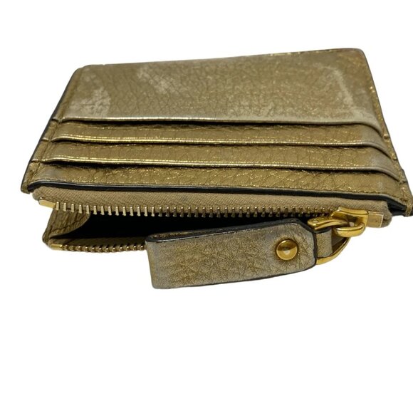 VALENTINOGARAVANI - Gold Leather Coin Case 115-081425 - Picture 5 of 8